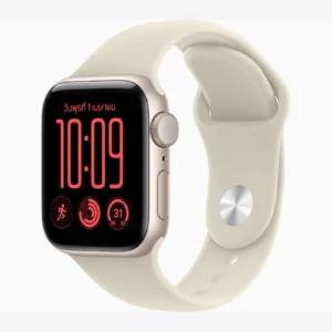 Apple Watch SE 3 Starlight Aluminium Case with Sand Sport Band (2026)